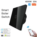 Moes WiFi Boiler Switch Water Heater wall controller Tuya Smart life APP Remote Control Alexa Google Home Voice Glass Panel