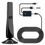 HD Digital TV Antenna with Signal Booster HD Antenna Support 4K 1080P Suction Cup TV Antenna 25DBI Plug Play for Smart Digital TV