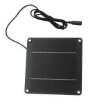 4W Monocrystalline Solar Panel 12V Portable Efficient Energy Conversion Outdoor Power Supply 5521 Connector for Garden Light Security Monitoring Charging