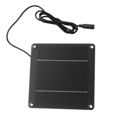 4W Monocrystalline Solar Panel 12V Portable Efficient Energy Conversion Outdoor Power Supply 5521 Connector for Garden Light Security Monitoring Charging
