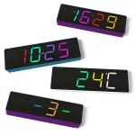 Colorful Digital Clock DIY Kit Colorful Rgb Clock Microcontroller Soldering Exercise Practical Training Production Welding Exercise