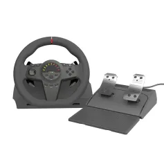 HS-GT001 270° Game Racing Wheel Gaming Simracing Car Pedal Vibration Controller Racing Steering Wheel for PS4/PS3/Switch/PC