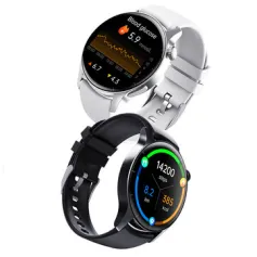 F207R 1.35-inch HD Screen 3D Large Arc Glass AI Intelligent Voice bluetooth Call Heart Rate Blood Pressure SpO2 Monitor Sleep Monitoring Non-invasive Blood Glucose Measurement Metto Multi-sport Modes IP67 Waterproof Smart Watch