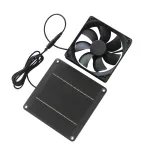 Solar Powered Exhaust Fan 4W Monocrystalline Panel 12V 87CFM Quiet DC Portable Fan for Pets Chicken Coops Greenhouses Airflow Cooling System