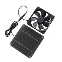 Solar Powered Exhaust Fan 4W Monocrystalline Panel 12V 87CFM Quiet DC Portable Fan for Pets Chicken Coops Greenhouses Airflow Cooling System