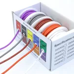 20/22/24/26/28/30 AWG 10m/roll Super Soft Silicone Wire Heat Resistant Flexible Tinned Copper Stranded Cable DIY 5 Colors Mix Box Electirc Wire White Brown Gray Orange Purple