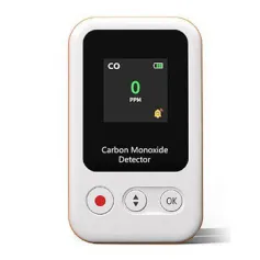 GZ-C010 Portable CO Detector with LCD Display 0-1000PPM Range 360H Standby Time Type-C Rechargeable 55g Lightweight for Home Travel Camping Safety