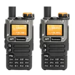 2Pcs Quansheng UV-K58 5W Walkie Talkie Air Band Radio UHF VHF DTMF FM Scrambler NOAA Wireless Frequency Two-Way Handheld Portable Radio