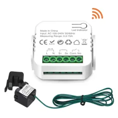 Ewelink Smart WiFi Energy Meter Bidirection 1Way Interruptor Switch 0.2-70A Real-Time Power Monitoring with App Monitor Solar Produced and Consumed Power