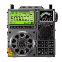 HanRongDa HRD-C919 Multi-band Radio AIR FM MW SW Shortwave VHF UHF WB Portable bluetooth Speaker Aviation Band Radio Receiver 5000mAh Battery Supports TF Card AUX