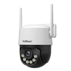 SriHome SH072 8MP 4K 3X Zoom Security Camera Outdoor PTZ Dual Band WiFi 2.4G/5G Night Vision 2 Way Audio Human Detection IP66 Waterproof Wireless Smart Home Surveillance Cameras