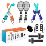 JYS JYS-NS2277 Switch2 12-in-1 Motion Sports Accessories Set Golf Tennis Badminton Sword Joy-Con Compatible Immersive Gaming Bundle
