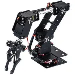 6DOF Robot Mechanical Arm Clamp Claw Kit Industrial Manipulator Metal Gear 180 Degree Rotation Aluminum Frame Educational Robotics Teaching