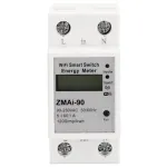 ZMAI-90 220V/110V AC 50Hz/60hz Tuya APP Single Phase Din Rail WIFI Smart Energy Meter Power Consumption kWh Meter Wattmeter