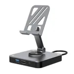 3 in 1 Adjustable Switch Pad Stand USB-C Hub with USB2.0/4K60Hz HD/PD100W Charging Ports for Game Controller Keyboard Mouse Laptop Tablet