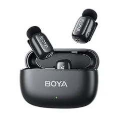 BOYA Mini Wireless Lavalier Lapel Microphone AI Intelligent Noise Cancelling Mic for iPhone Android Type-C Phone Live Broadcast Audio Video Recording Vlog