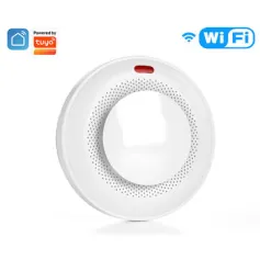 Tuya WiFi Smoke Detector Alarm Intelligent Wireless Home Fire Smoke Sensor Sound and Light APP Remote Control Fire Protection Alarming Device