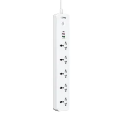 LDNIO SC5319 2500W Power Strip 5AC+2A+1C Universal Electronic Socket Adapter with 2M Extension Cord Plug Adapter EU Standard