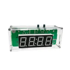 DIY Digital Clock Kit Multifunctional DS1302 USB Nixie Tube Display with Alarm Temperature Memory Brightness