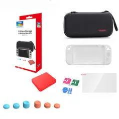 DOBE TNS-5111 Switch2 Accessories Kit 10 in 1 Bundle Protective Case Tempered Glass Screen Protector Game Card Holder Thumb Grip Caps Storage Box for Nintendo Switch 2