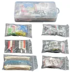 1390PCS 6 Kinds of Electronic Component Packages Resistor Electrolytic Capacitor LED Light-emitting Diode Triode Ceramic Chip Capacitor Package
