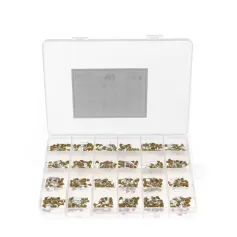 480pcs Monolithic Ceramic Capacitor Assortment Kit 10pF-10uF 50V Fixed Capacitors High Temperature ±10% Tolerance Ideal for Electronics Projects and Repairs