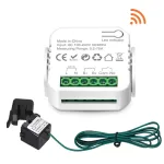 Ewelink WiFi Smart Energy Meter 70A+10A Clamp Sensor Real-Time Monitoring 6-Month Data Log Smart Home Automation Power Energy Savings App Voice Control with Alexa Google IFTTT