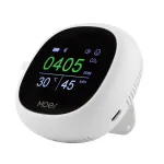 Moes Tuya CO2 Meter Portable Air Quality Carbon Dioxide Detector with Alarm Clock Temperature Humidity Display Air Tester APP Remote Wireless Monitor