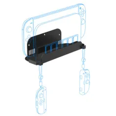 JYS JYS-NS2291 Universal Wall-Mounted Organizer for Nintendo Switch OLED Switch2 Space-Saving Secure Storage Bracket Easy Installation Kit Complete Mounting Set