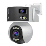 Srihome SH055 8MP WIFI IP Camera 5X Zoom Three Lens Two Screen AI Humanoid Detection Night Vision Two-way Intercom HD PTZ Home Security CCTV Monitor Cameras