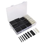 300Pcs/lot Polyolefin Shrinking Assorted 3:1 Heat Shrink Black White Tube Wire Cable Insulated Sleeving Heat Shrink Tubing Set