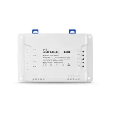 SONOFF 4CH R3 AC100-240V 50/60Hz 10A 2200W 4 Gang WiFi DIY Smart Switch Inching Self-Locking Interlock 3 Working Mode APP Remote Control Switch Works with Alexa and Google Home