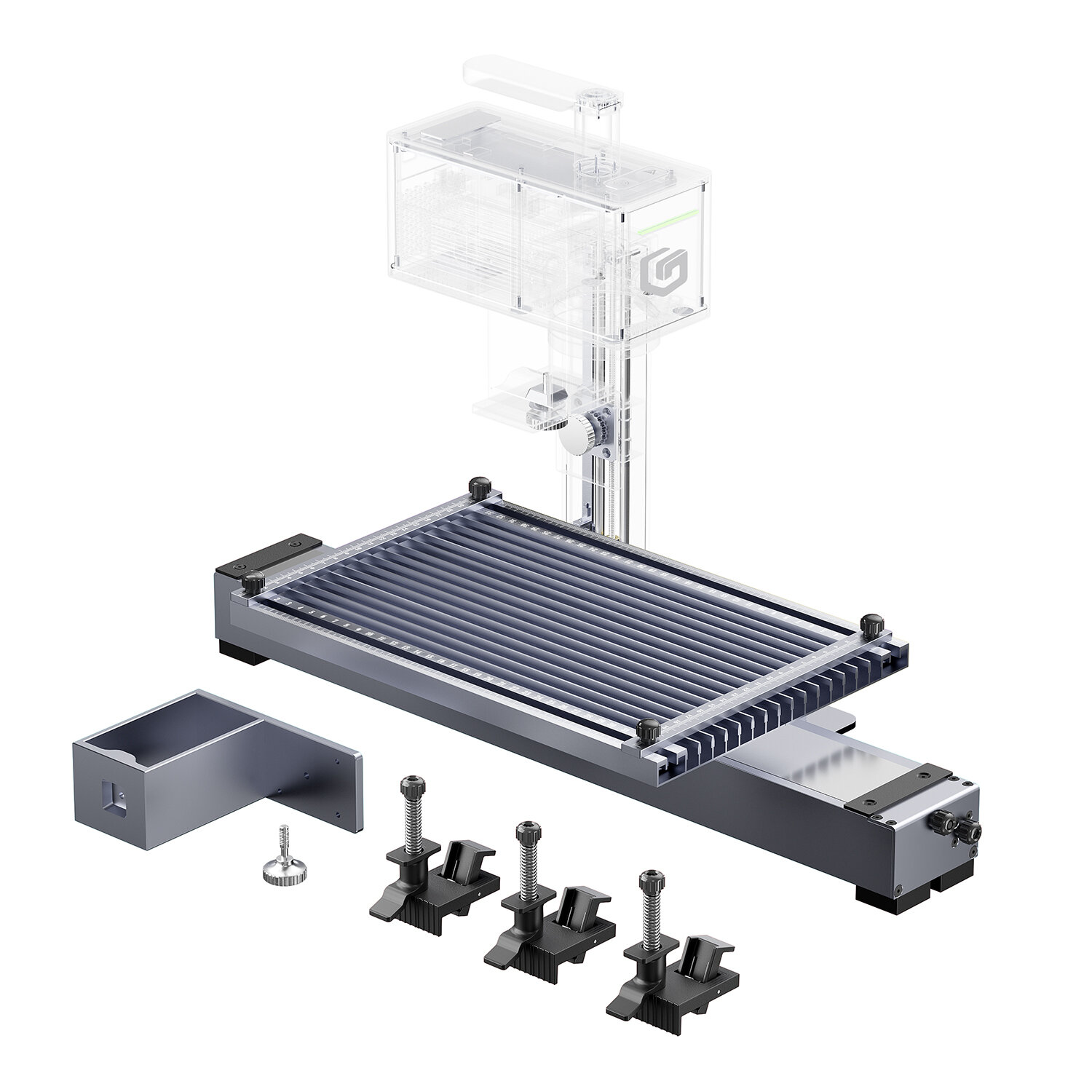 [EU/US Direct]LONGER Nano Slide Extension Rod Module Longer Engraving Platform 300mm Moving Distance 120x300mm Working Area Aluminum Alloy High Speed Type-C Connection Works with 300 Plus Materials Engraving Cutting Machine