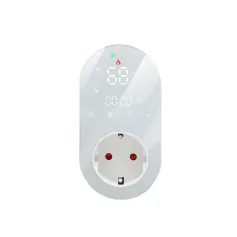 Tuya WiFi 16A Digital Thermostat Outlet EU Plug Touch Screen Timing Dual Temperature Controller Wireless APP Monitoring Voice Control Work with Alexa Google Home