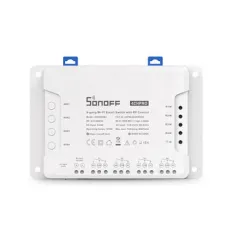 SONOFF 4CH PRO R3 AC100-240V 50/60Hz 10A 2200W 4 Gang WiFi brikoleur Smartch Inching Self-Locking Interlock 3 K ap travay mòd APP Remote Kontwòl Switch travay ak Alexa ak Google Home
