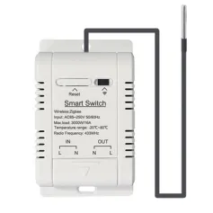Tuya Zigbe Temperature Humidity Smart Switch 16A 3000W APP Remote Control Voice Control Timer & Schedule for Smart Life & Tuya Smart APP