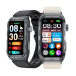 TK79 1.47-inch HD Screen ECG Micro Physical Examination Pulse Therapy Five Oragan Examination Heart Rate Blood Pressure Blood Oxygen Monitor Sleep Monitoring Uric Acid Function Blood Lipid Blood Glucose Measurement IP68 Waterproof Smart Watch