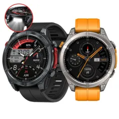 [World Premiere]Zeblaze Stratos 4 1.43-inch AMOLED GPS 5ATM&IP69K Waterproof Built-in Flashlight Compass&Barometric Altimeter 60 days Battery Life Voice Assistant bluetooth Call Heart Rate SpO2 Monitor Sleep Monitoring Multi-sport Modes Smart Watch