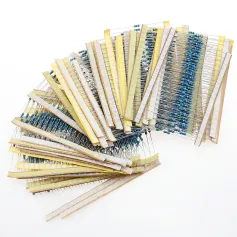 1000Pcs Metal Film Resistors Assorted Kit 0.25W 1/4W 50 Kinds Resistance Values 0.1Ω to 10MΩ ±1% High Precision Electronics Components