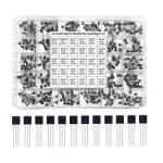 600pcs Transistor Assortment Kit NPN PNP TO-92 30 Types Electronic Amplification Switching 10V 0.1A