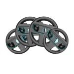JYS JYS-NS2308 4-Pack Switch2 Mario Karts Racing Steering Wheel 2 Large 2 Small Joy-Con Wheels Multiplayer Gaming Universal 2-in-1 Design Portable Clip-On System Game Accessories