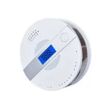 Home Smoke Detector Carbon Monoxide Detection Alarm Real-time Monitoring LED Display Sound Light Alarming Troubleshooting Function for Safety Prenvention