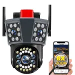 ਤਿੰਨ ਲੈਂਸ, 6K, 12MP WiFi, IP ਕੈਮਰਾ, ਵਾਟਰਪਰੂਫ ਤਿੰਨ-ਸਕ੍ਰੀਨ, PTZ, ਸੀਸੀਟੀਵੀ ਰੰਗ, ਨਾਈਟ ਵਿਜ਼ਨ ਮੋਸ਼ਨ ਡਿਟੈਕਸ਼ਨ, ਸੁਰੱਖਿਆ ਨਿਗਰਾਨੀ ਕੈਮ