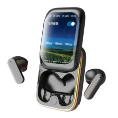 H8 TWSワイヤレスイヤホン、Bluetoothイヤホン、スライドLEDタッチスクリーン付き、13mmカスタム音響ユニット、通話ノイズキャンセリング、10時間再生音楽ゲーム、デュアルモードスポーツヘッドホン