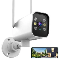 K20 1080P PTZ WiFi IP Camera Outdoors Surveillance Camera Full-color Night Vision Motion Detection Two-way Intercom IP66 Waterproof 2MP Bullet Camera Home Security Protection