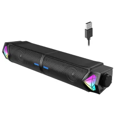 ONIKUMA L1 Detachable Computer Speaker Wired bluetooth Soundbar HiFi Stereo RGB Light Knob-type Desktop Speaker