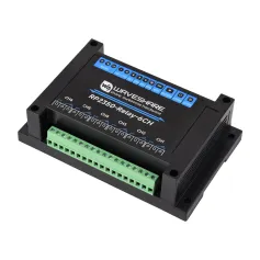 Modul de releu RP2350 industrial cu 6 canale interfețe RS485 / Pico HAT la bord cu circuite multiple de protecție împotriva izolării Carcasă de montare pe șină de calitate industrială