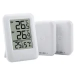 TS-FT0402 1-to-2 Indoor Outdoor Temperature and Humidity Meter Wireless Digital Hygrometer Thermometer Wine Cellar Kitchen Garden Temperature Monitor with 2 Sensors