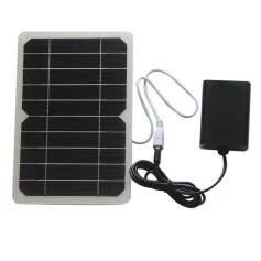 Solar Powered Oxygen Pump 5W USB Aerator EVA Laminated Panel 21.5 Efficiency 2W Air Pump Dual Air Stones for Fishing Aquariums Outdoor