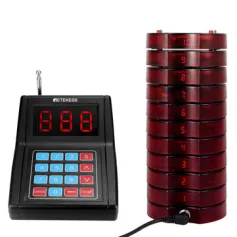 Retekess TD165 1-10 Вибратор Система за пейджър за ресторант ПодложкиЗвукови сигнали за камбани за камион за храна Кафе Църковен хотел